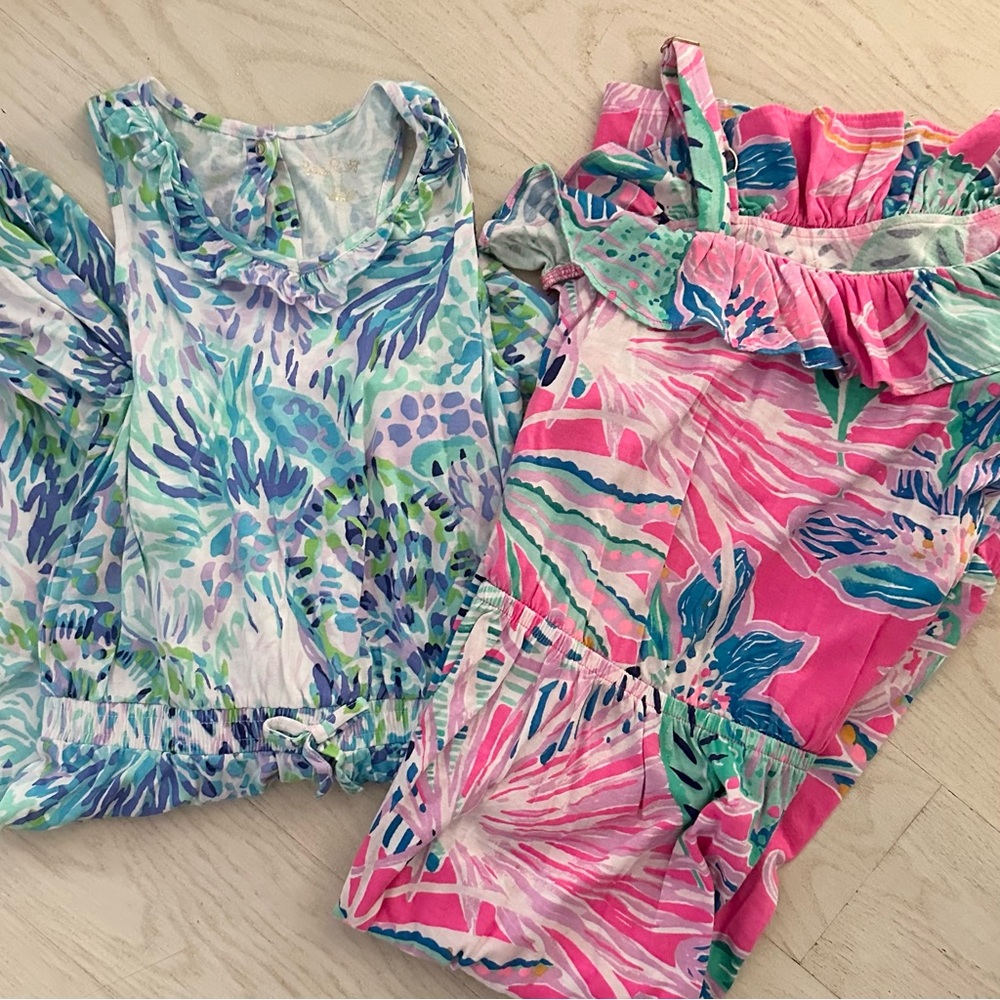 Lilly Pulitzer Maxi Dress and Pants Romper Bundle